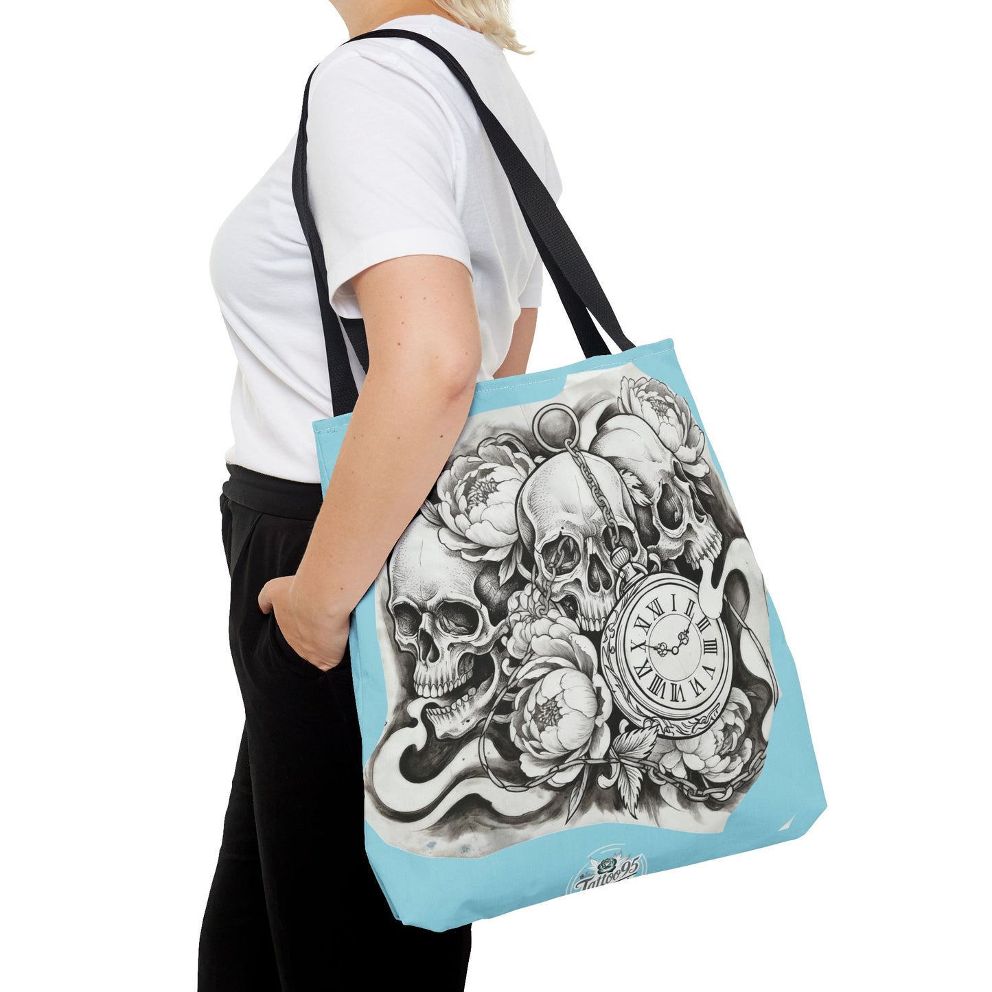 Skull Time - Tote Bag — Gothic Vintage Tattoo Art