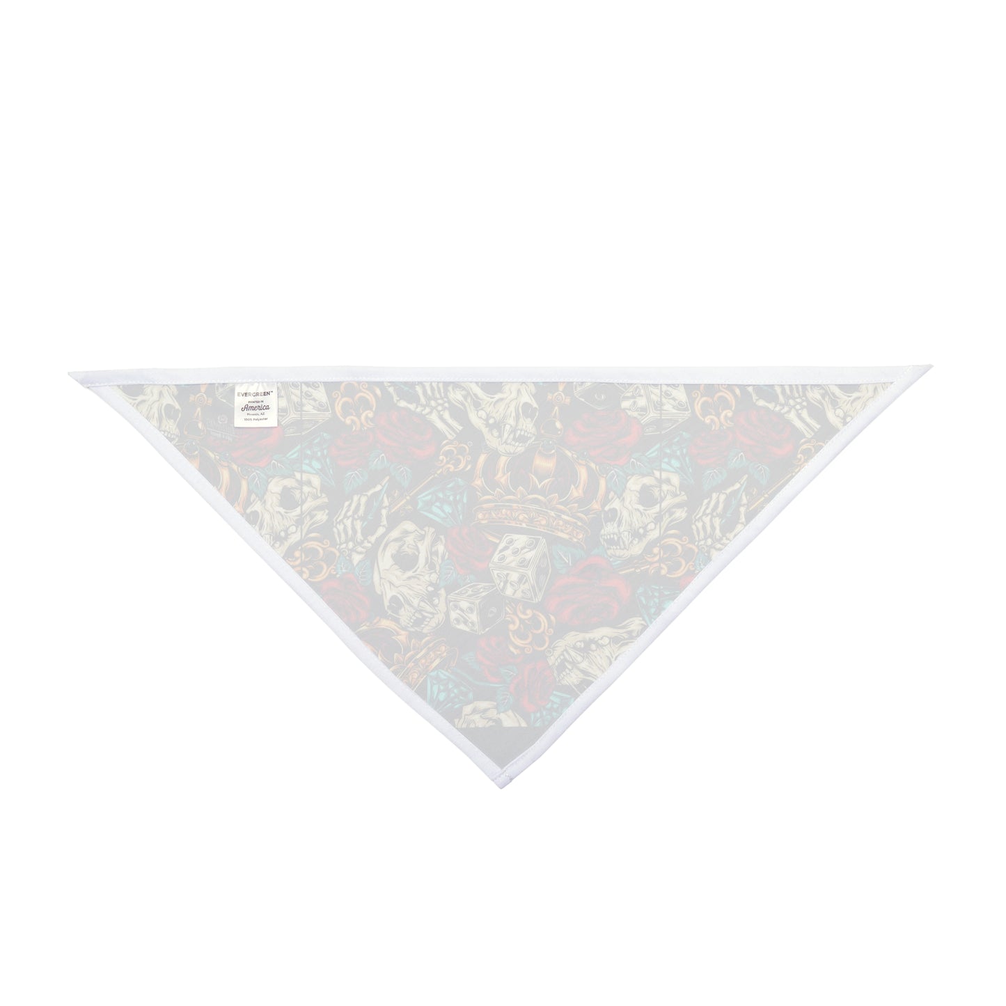 Skull & Roses Crown Pet Bandana — Edgy Rocker Dog Scarf