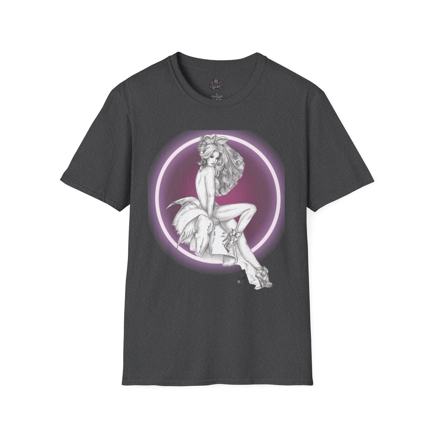 Pretty Bunny Vintage Artwork - Unisex Soft-Style T-Shirt