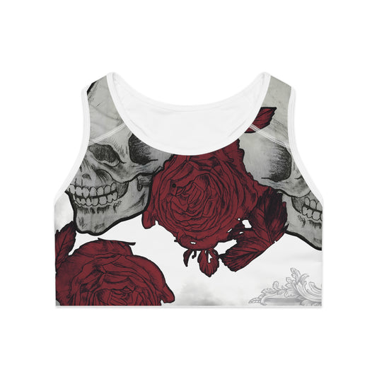 Skulls and Roses - Sports Bra