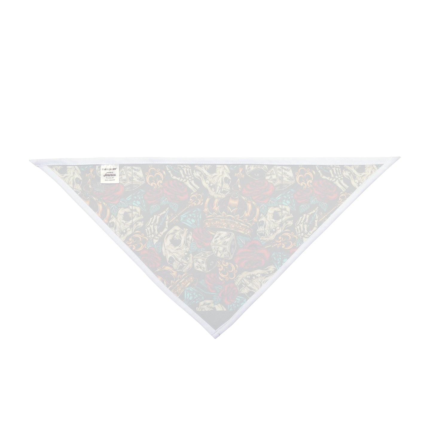 Skull & Roses Crown Pet Bandana — Edgy Rocker Dog Scarf