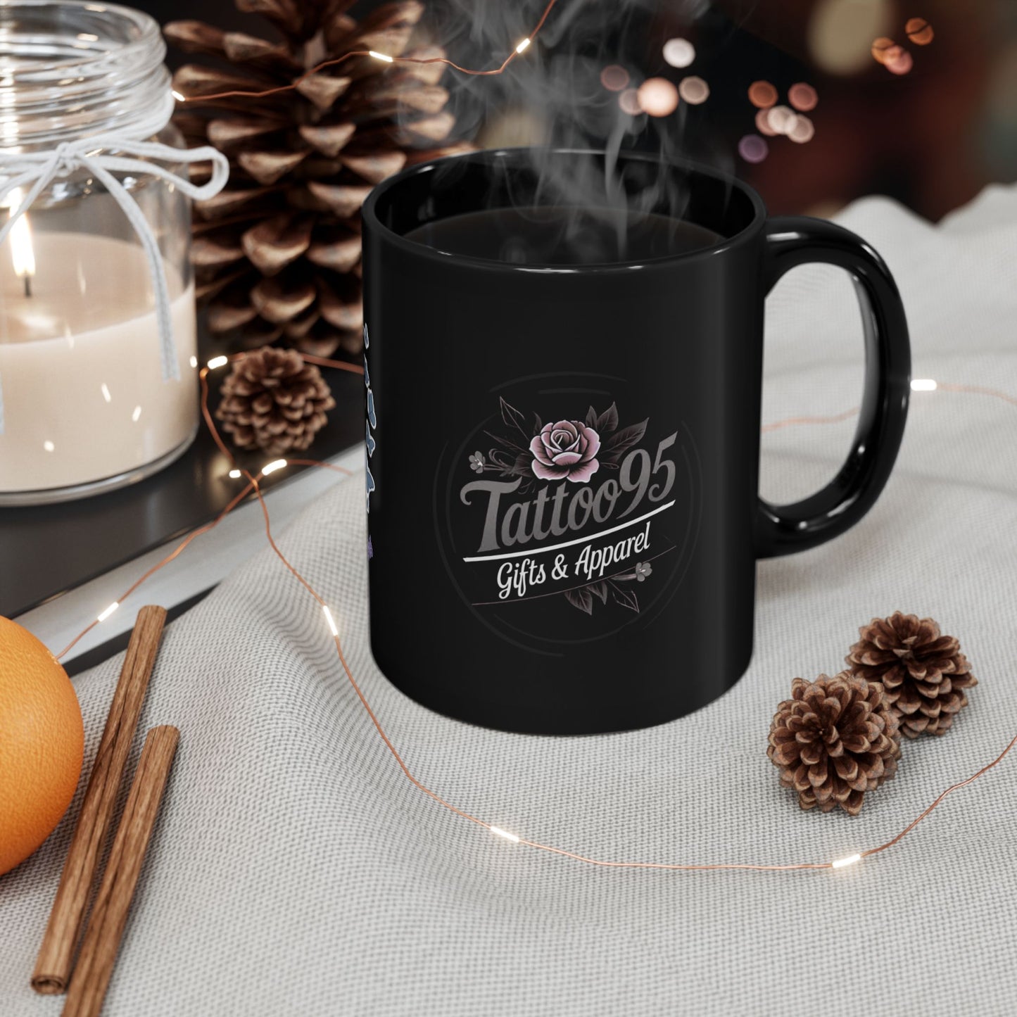 Pitbull Tattoo Art Black Mug — Nikki Thompson (11oz & 15oz)