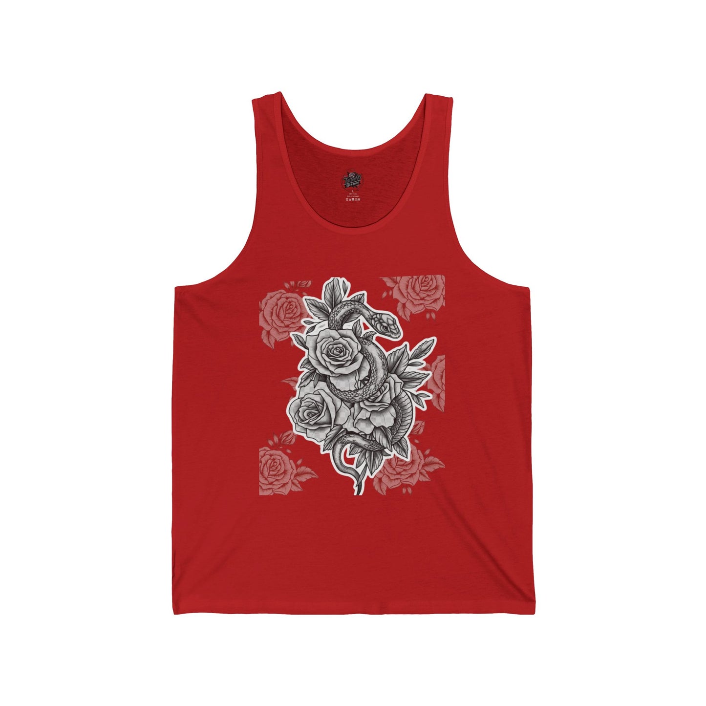 Snake & Roses Unisex Jersey Tank - I AM Powerful & Creative
