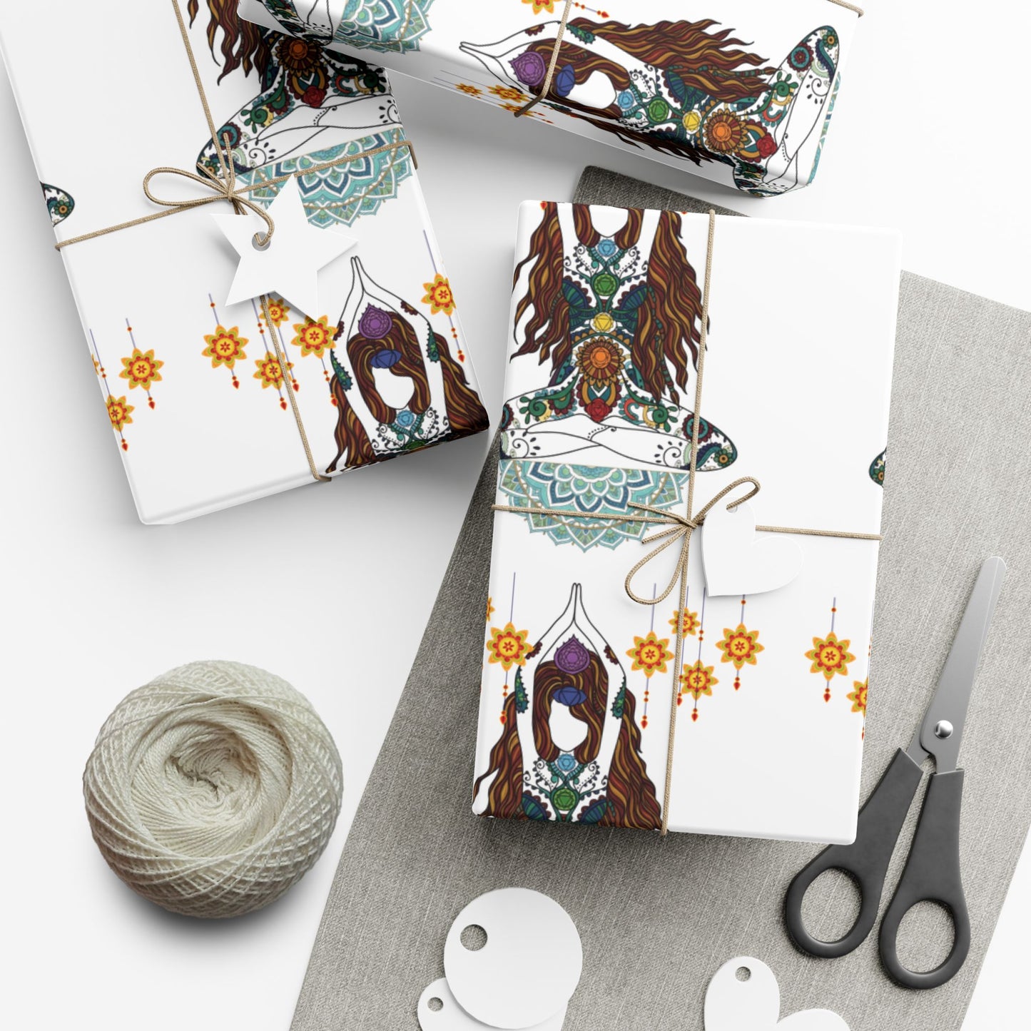 Yoga Goddess Meditation Lotus Mandala - Gift Wrapping Paper