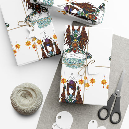 Yoga Goddess Meditation Lotus Mandala - Gift Wrapping Paper