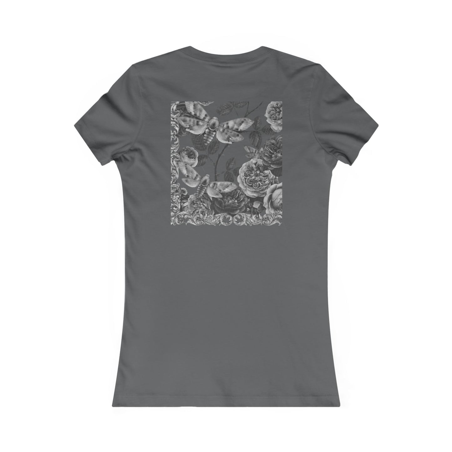 Purple Moths & Roses Women's Slim Fit Tee — Original Tattoo Artwork