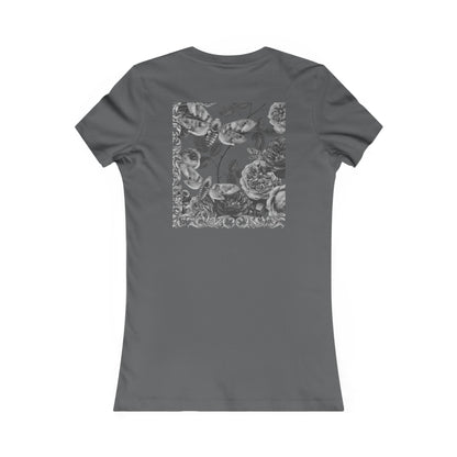 Purple Moths & Roses Women's Slim Fit Tee — Original Tattoo Artwork