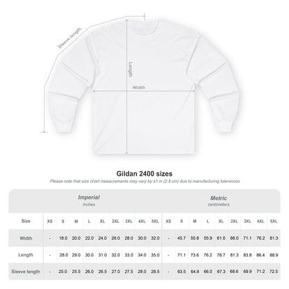 Live Free, Sail Wild Pirate Lady with Back Quote "I’m the Storm You Saw Coming" - Gildan Adult Long Sleeve Ultra Cotton T-Shirt