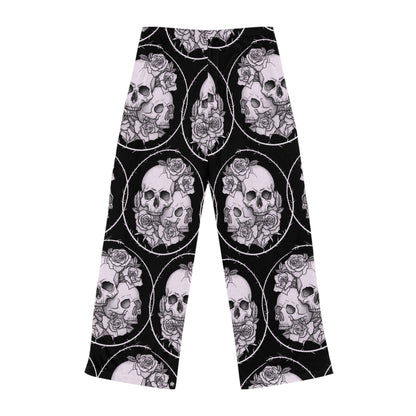 Roses Skull Pair - Pajama Pants — All-Over Print Lounge PJ Bottoms