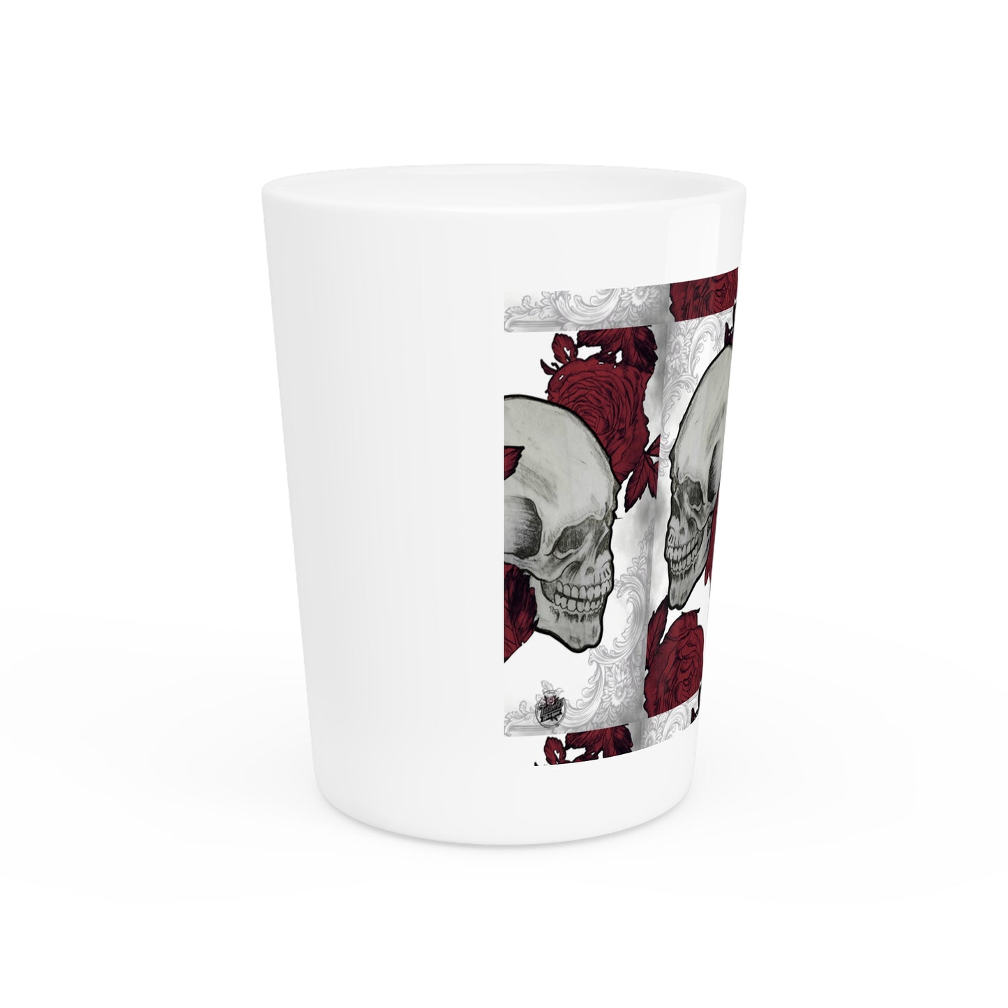 Skulls and Roses - Ceramic Shot Glass