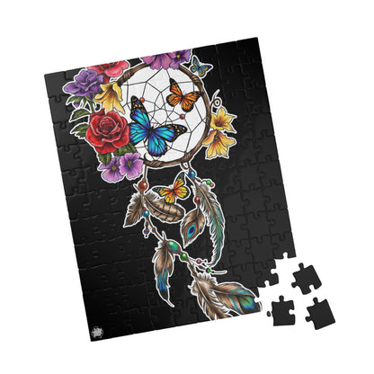 Dreamcatcher & Butterflies Puzzle — Vibrant Tattoo Artwork (110–1014 pcs)