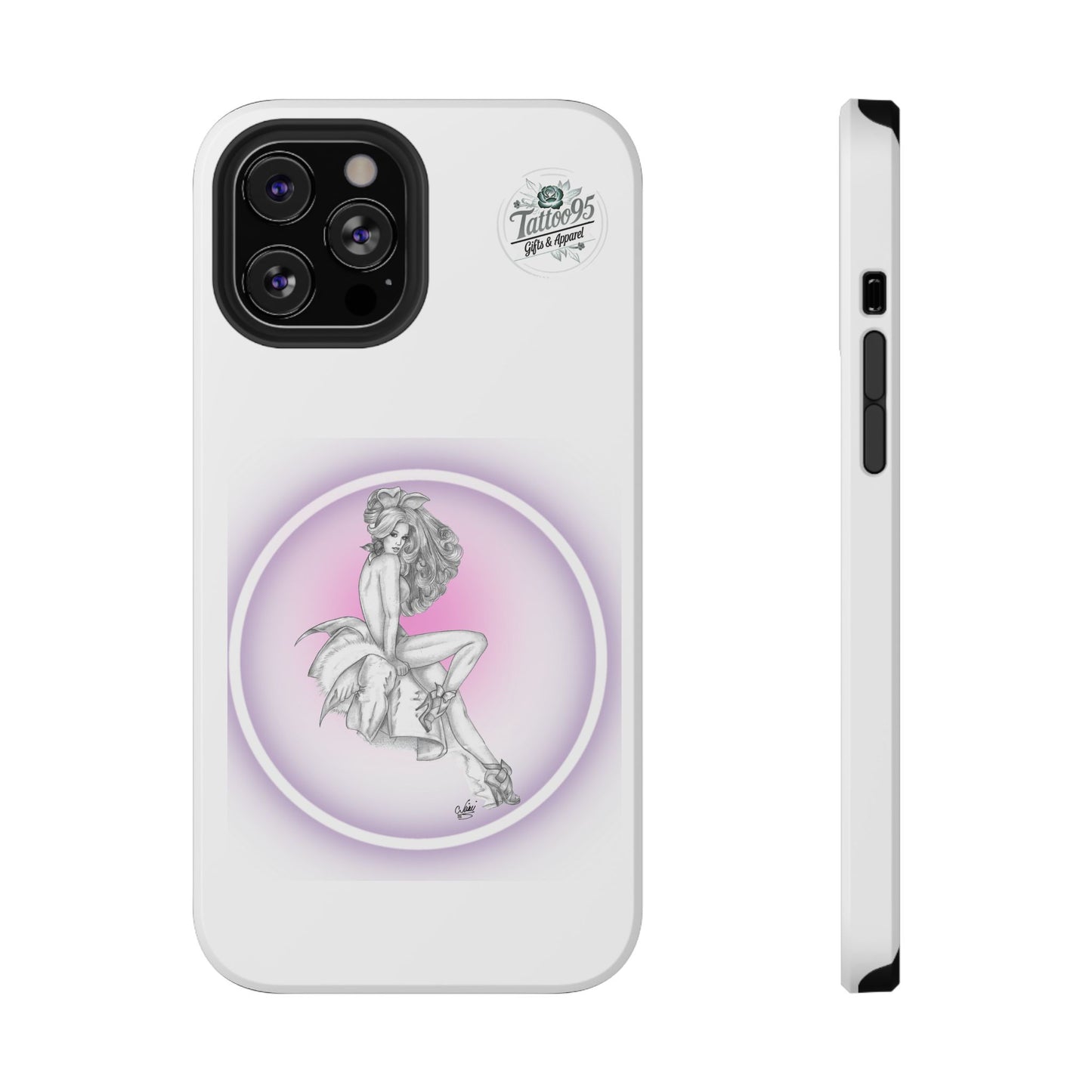 Pretty Bunny Vintage Artwork - iPhone Case