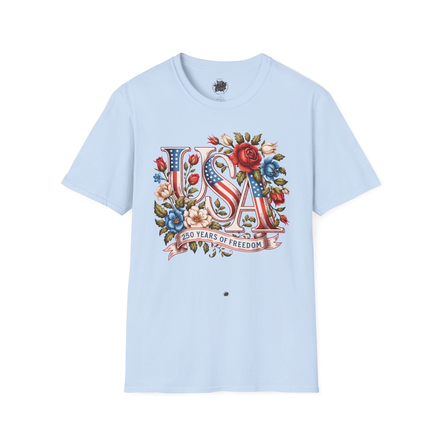 Floral USA 250th T-Shirt — Happy Birthday America