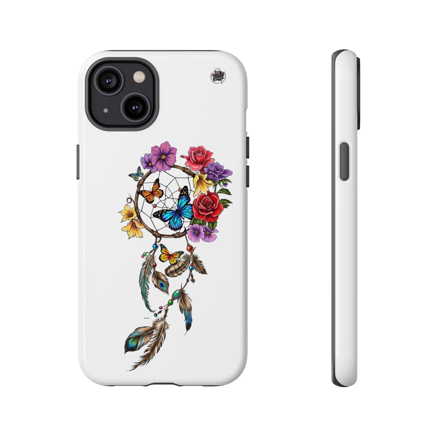 Dreamcatcher &  Butterflies White — Tough iPhone 17 - iPhone 11 Series Protective Cover