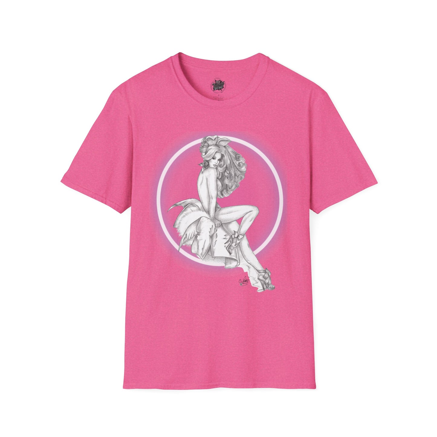 Pretty Bunny Vintage Artwork - Unisex Soft-Style T-Shirt