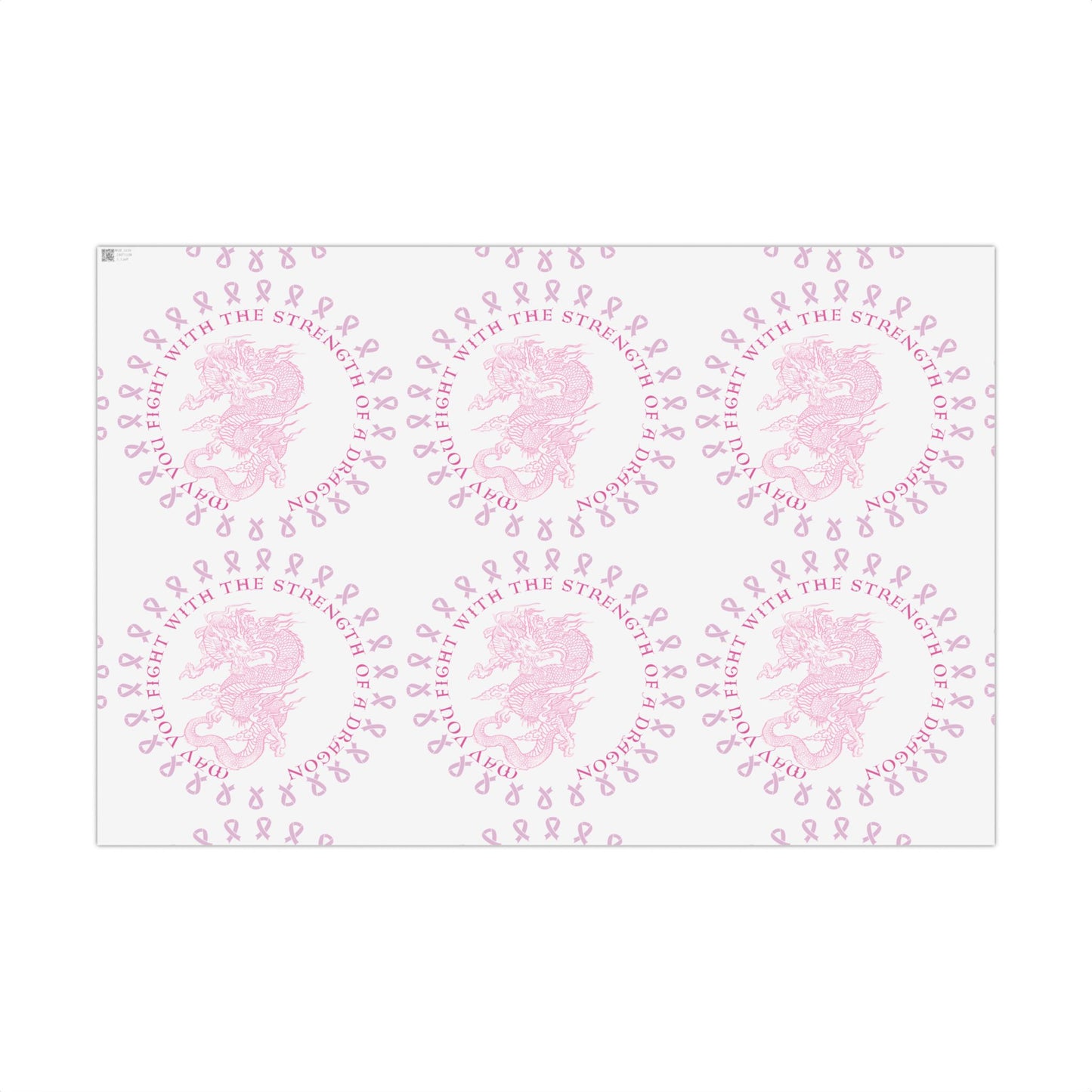 Dragon Strength Gift Wrap Paper — "May You Fight With the Strength of a Dragon" Tattoo Artwork