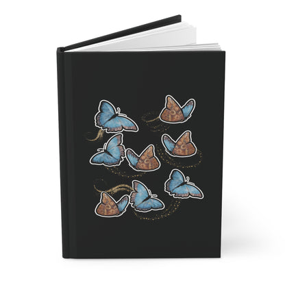 Blue Morphis Butterfly - Hardcover Journal