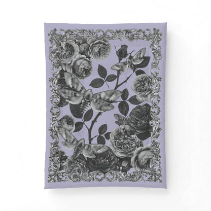 Vintage Floral Cotton Comforter – Dark Botanical Bedspread