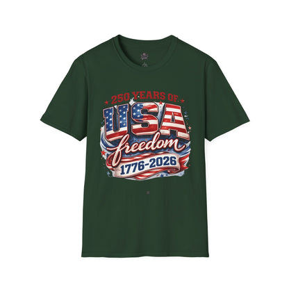 250 Years of Freedom - Happy Birthday America Unisex Tshirt, tees for women and men