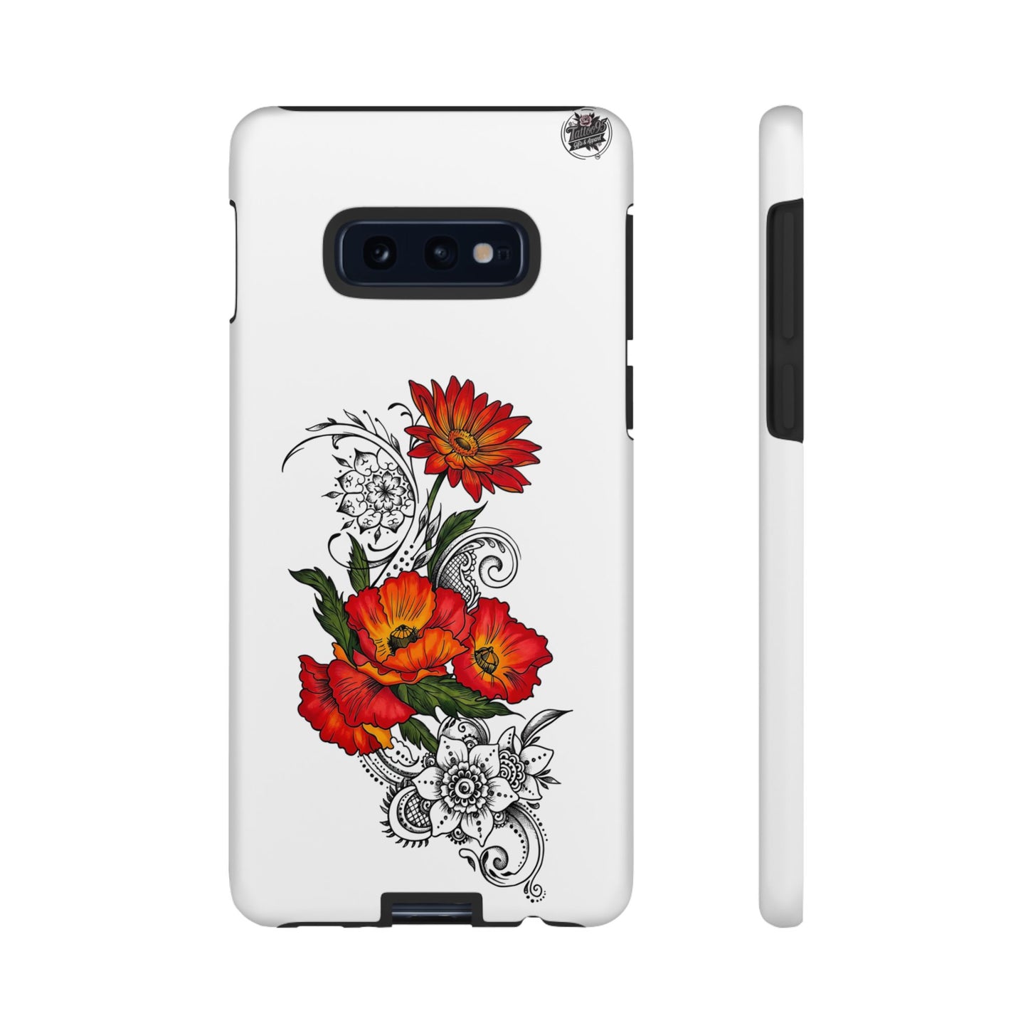 Floral Red Poppy - Tough Galaxy Phone Case Series S10-S25 Series