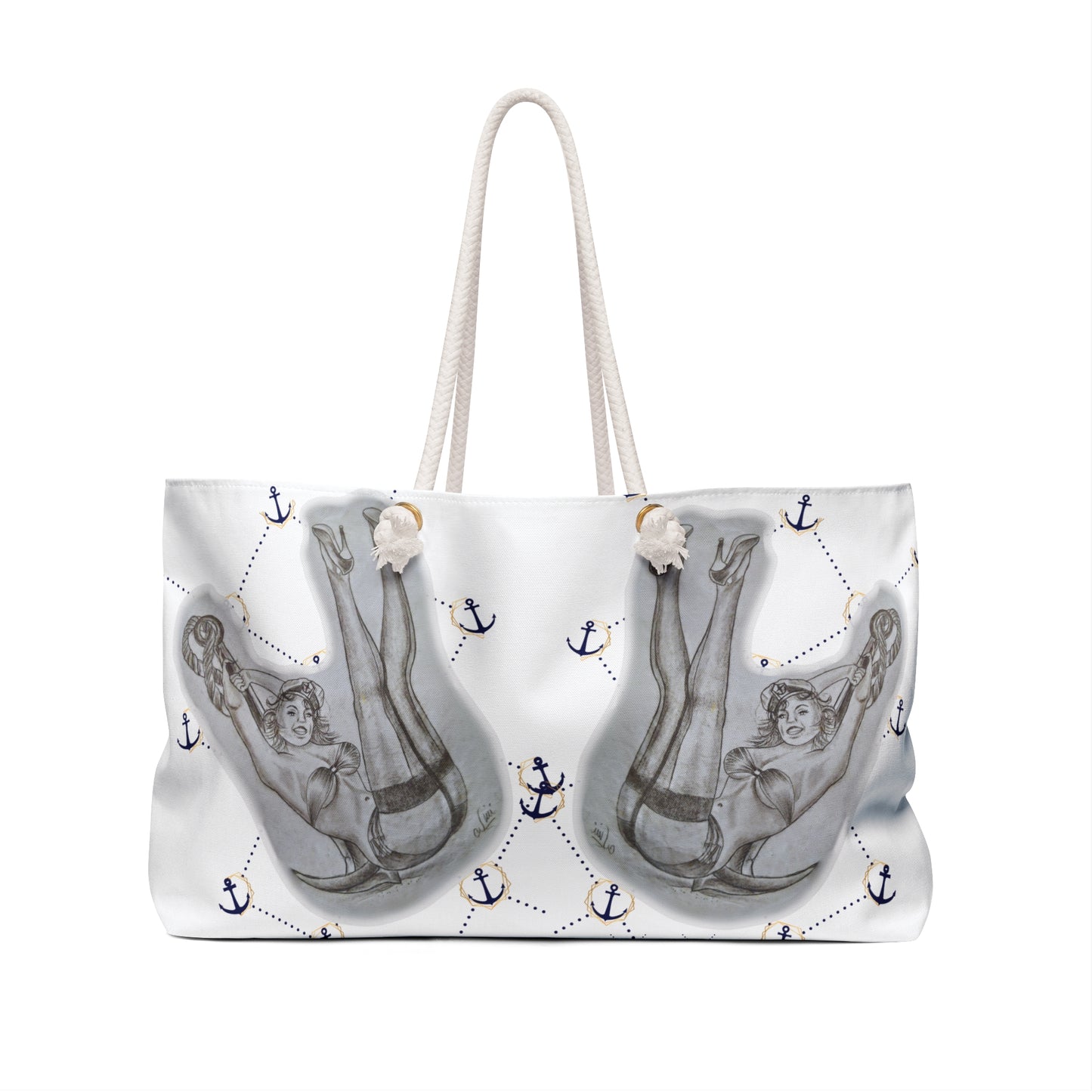 Vintage Sailor Girl Artwork - Weekender Bag