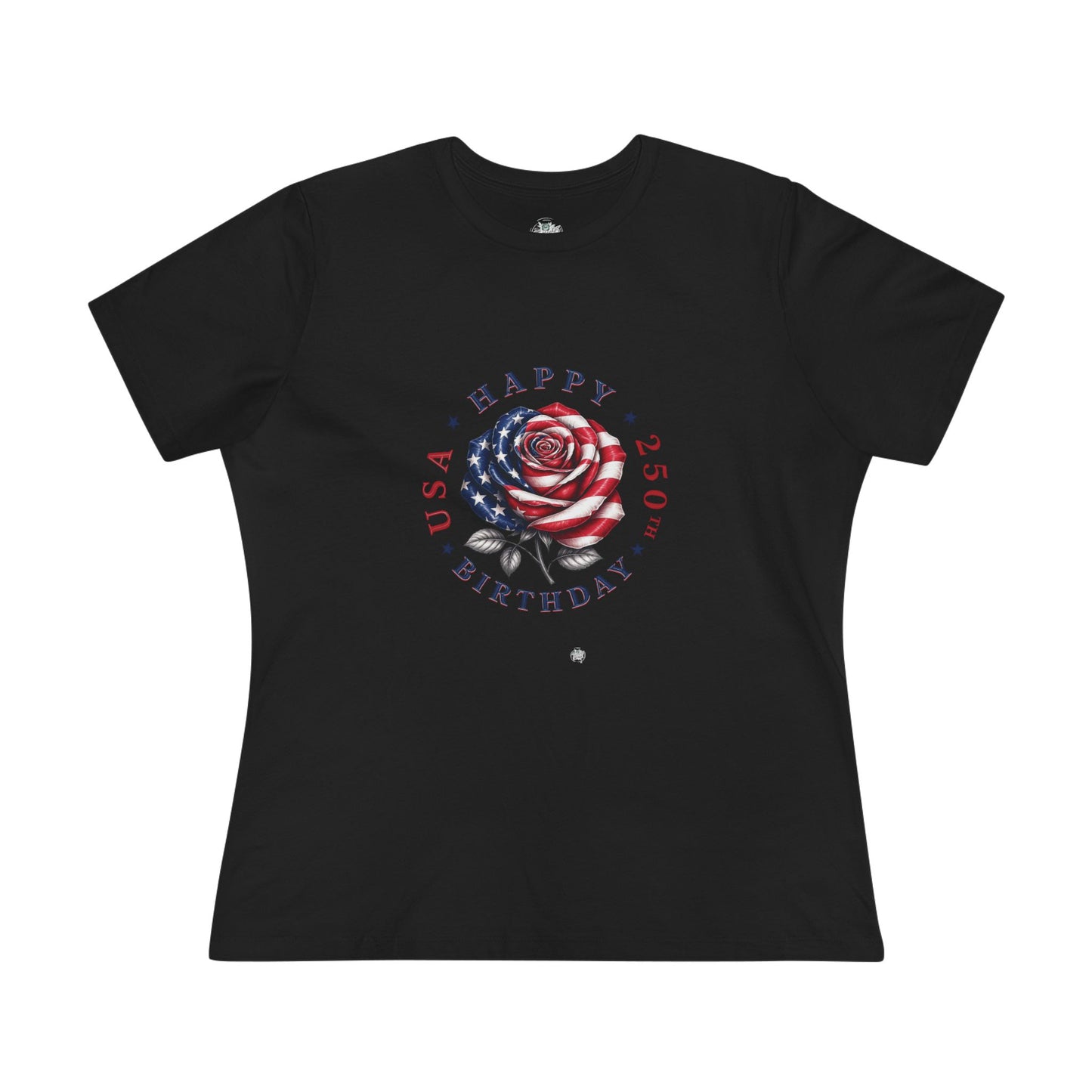 Happy 250th America A Birthday Rose - Women’s Plain Jersey T-Shirt