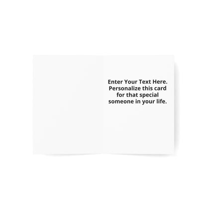 Flowing Geisha Greeting Card — Original Tattoo Design (Pack of 1/10/30/50)