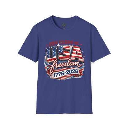 250 Years of Freedom - Happy Birthday America Unisex Tshirt, tees for women and men