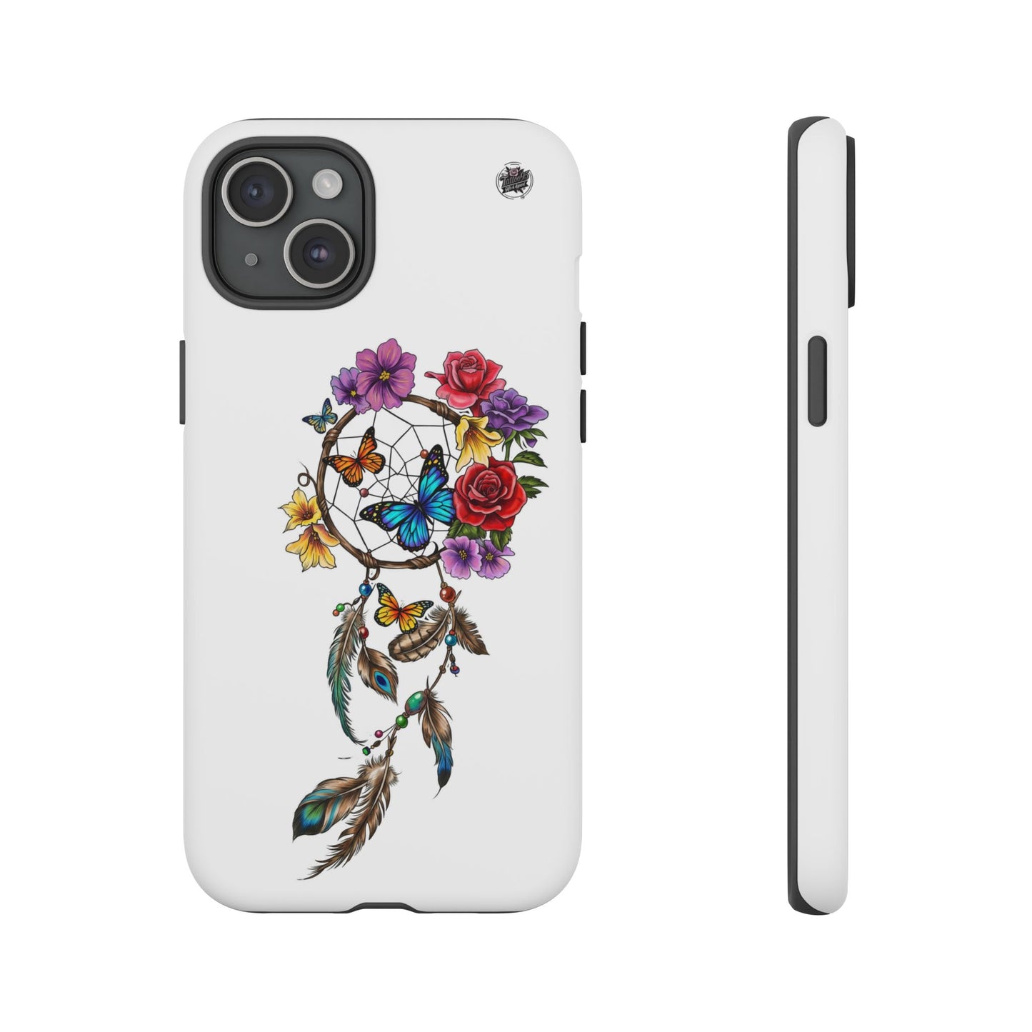 Dreamcatcher &  Butterflies White — Tough iPhone 17 - iPhone 11 Series Protective Cover