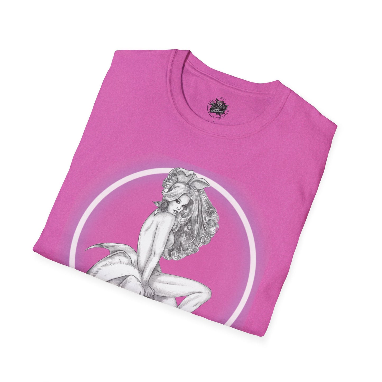 Pretty Bunny Vintage Artwork - Unisex Soft-Style T-Shirt