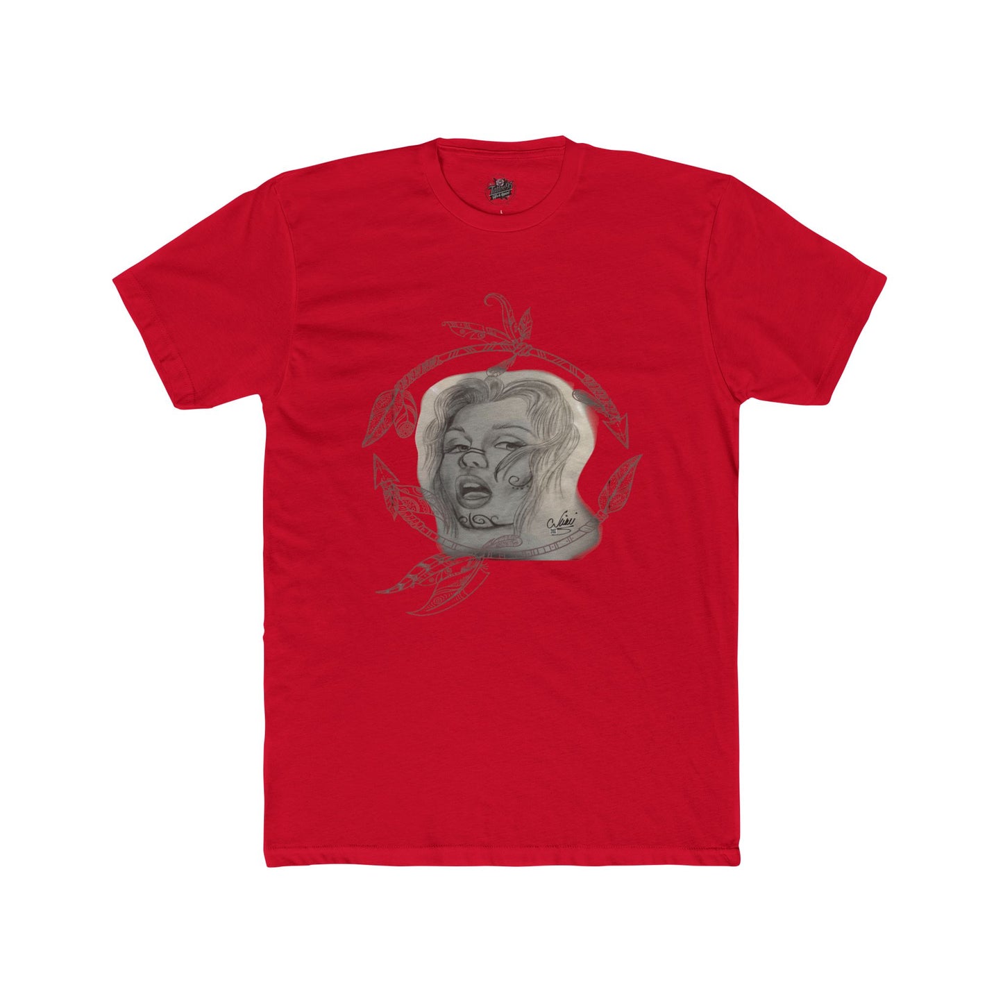 Painted Lady Face Tattoo Art T-Shirt — Artistic Graphic Cotton Tee