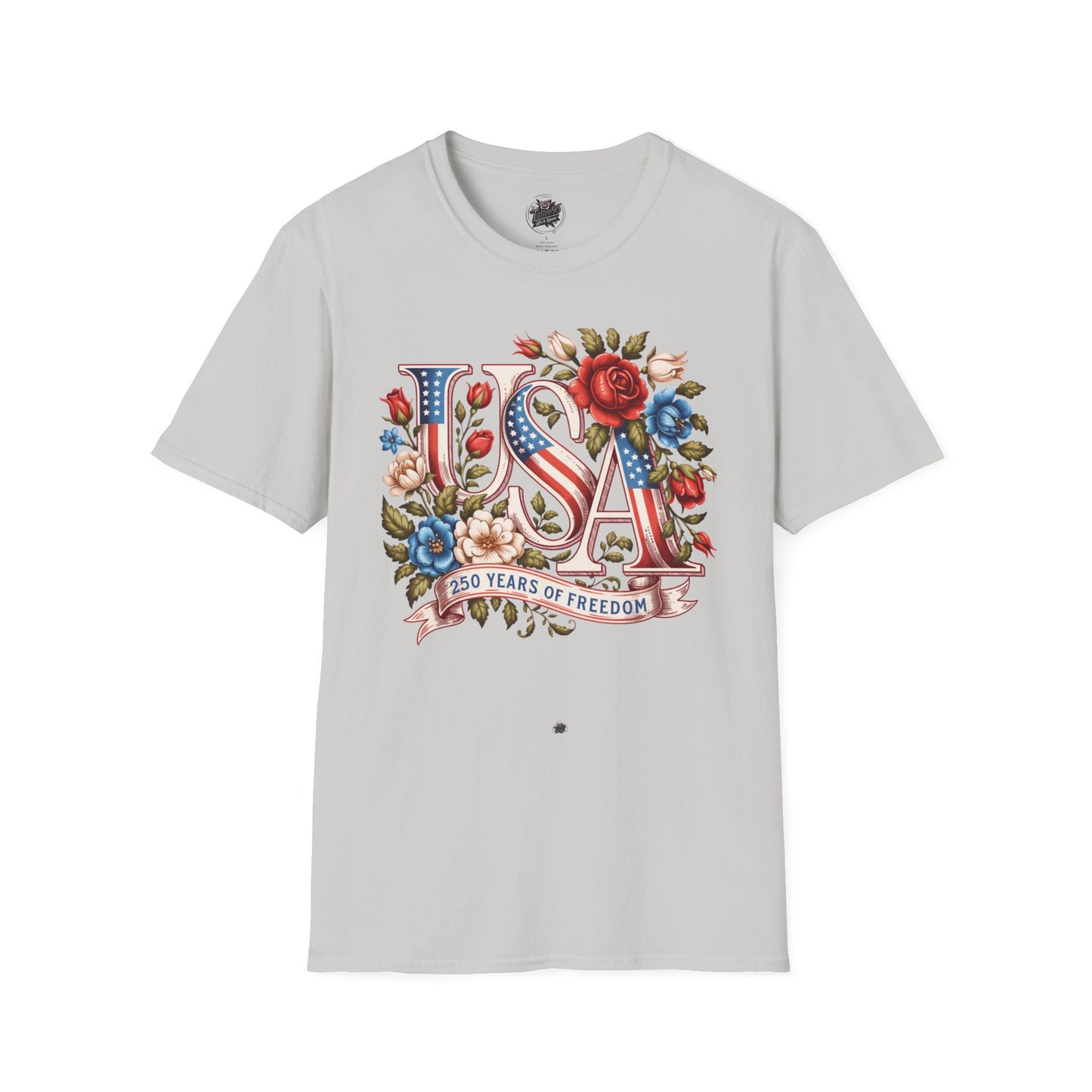 Floral USA 250th T-Shirt — Happy Birthday America