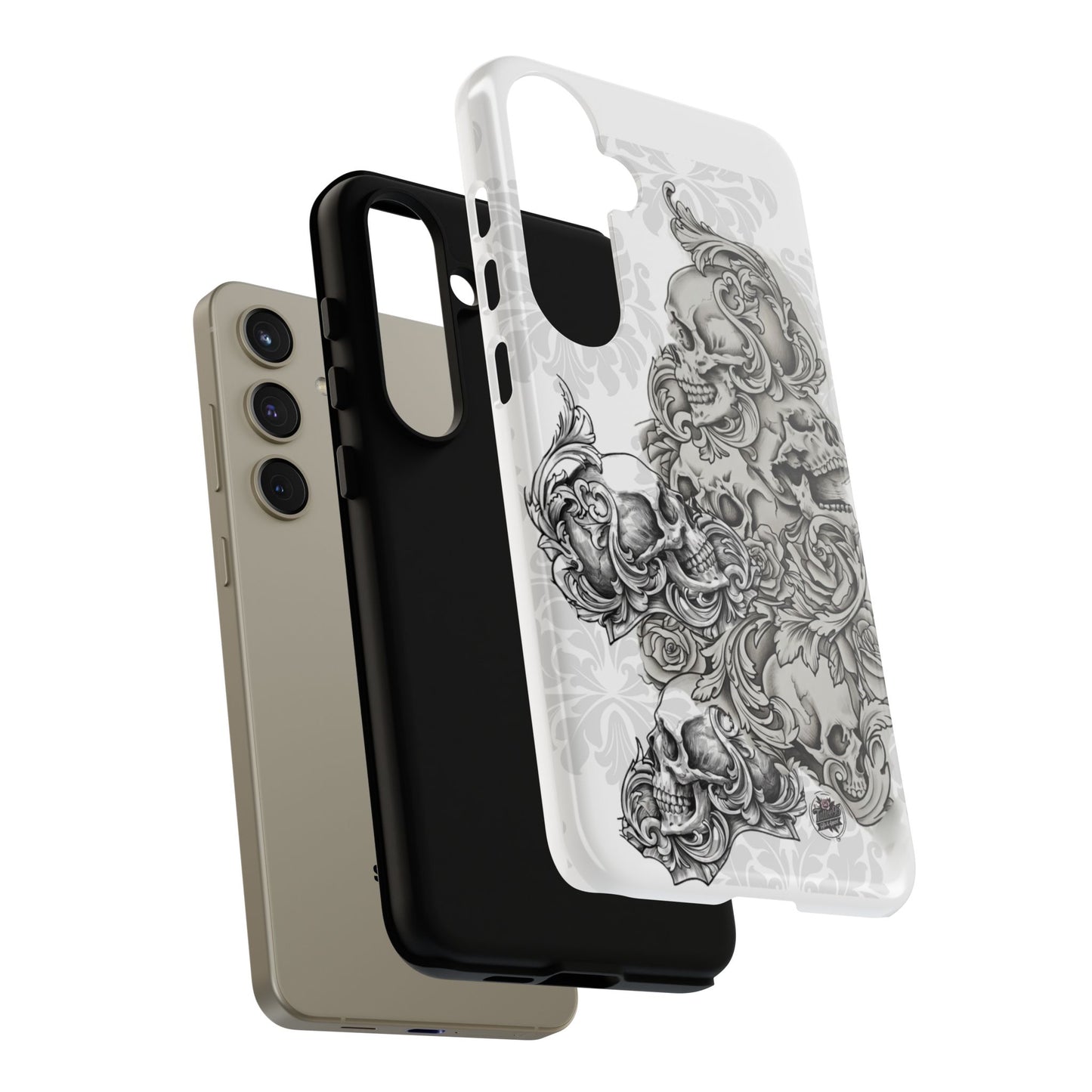 Cascading Skulls - Tough Phone Cases Available in most Galaxy series.