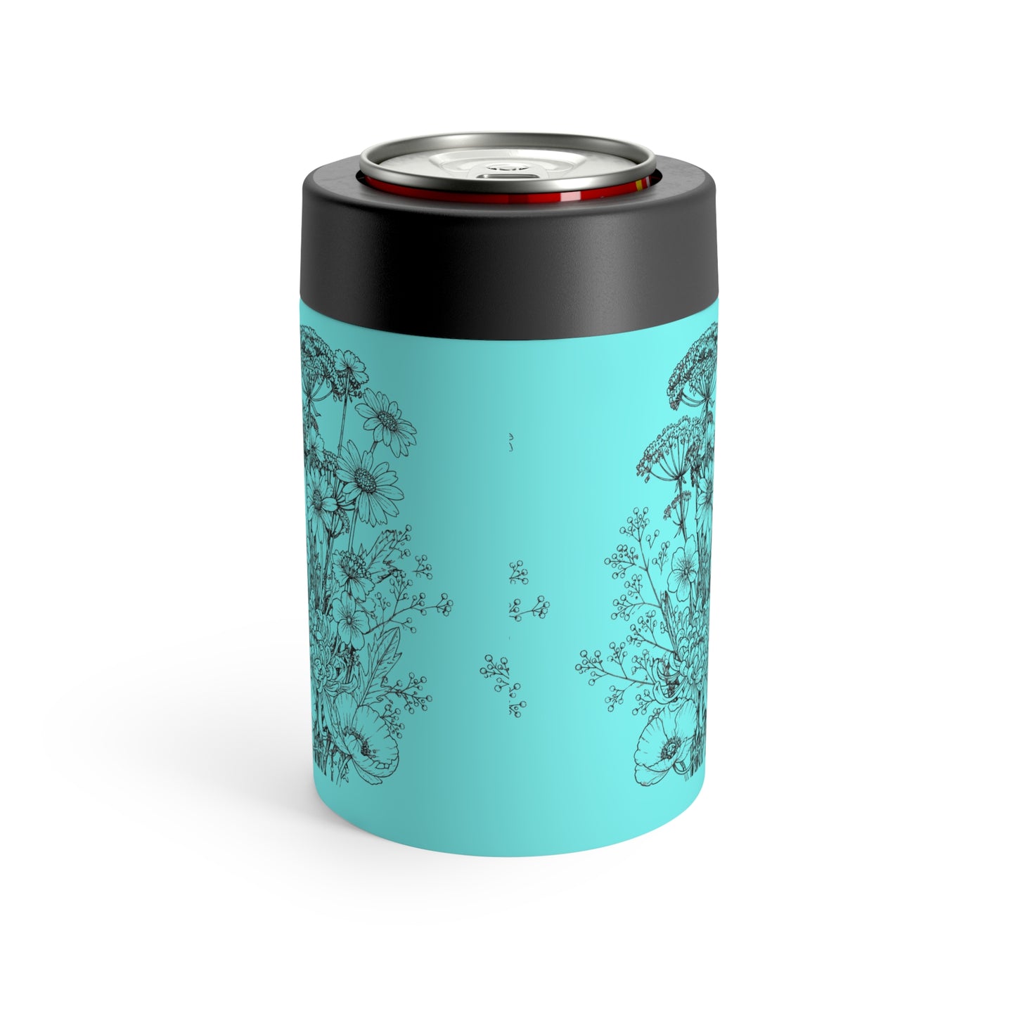 Wildflowers Insulated Can Holder — Stainless Steel 12oz Cooler