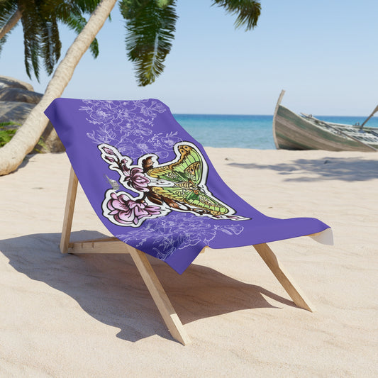 Butterfly & Peonies - Beach Towel