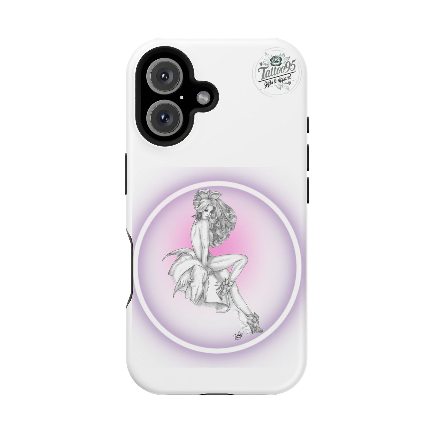 Pretty Bunny Vintage Artwork - iPhone Case