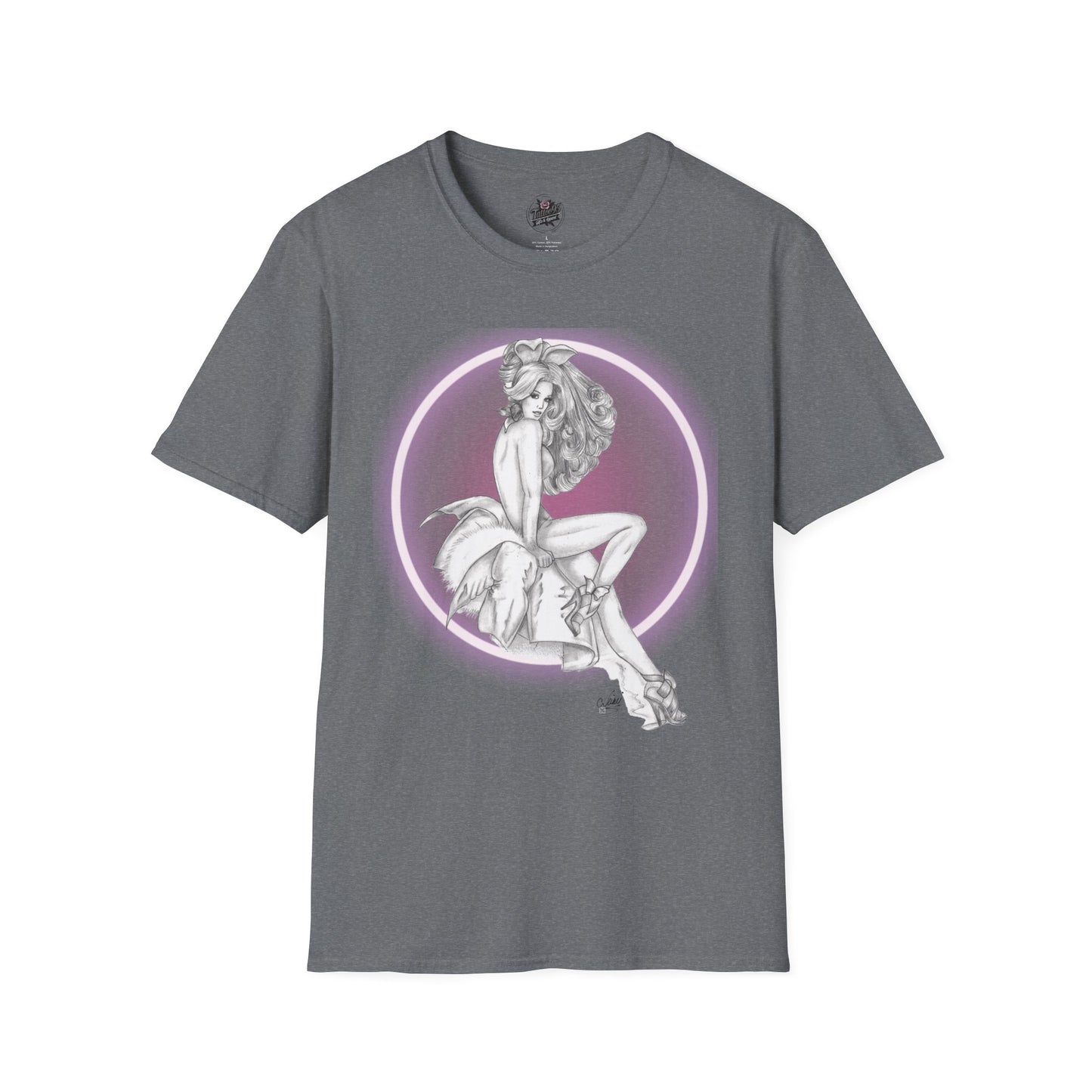 Pretty Bunny Vintage Artwork - Unisex Soft-Style T-Shirt
