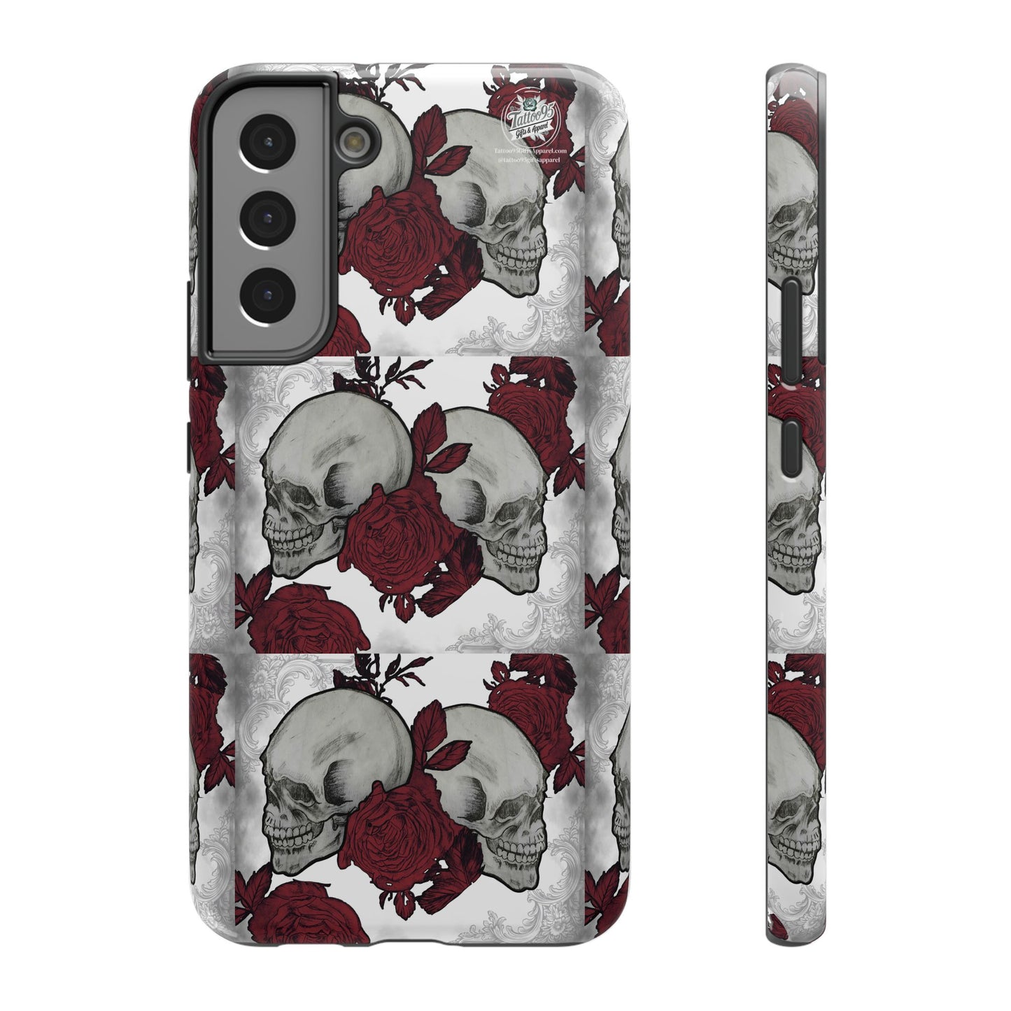 Skulls and Roses Tattoo Art - Samsung Galaxy Phone Case