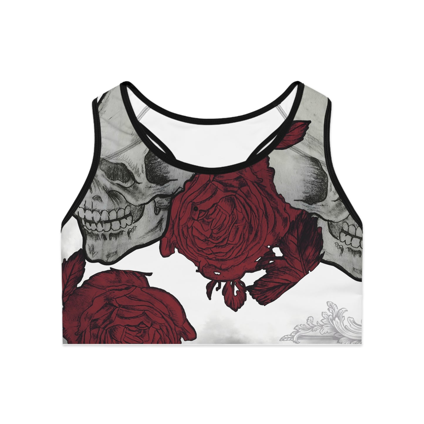 Skulls and Roses - Sports Bra