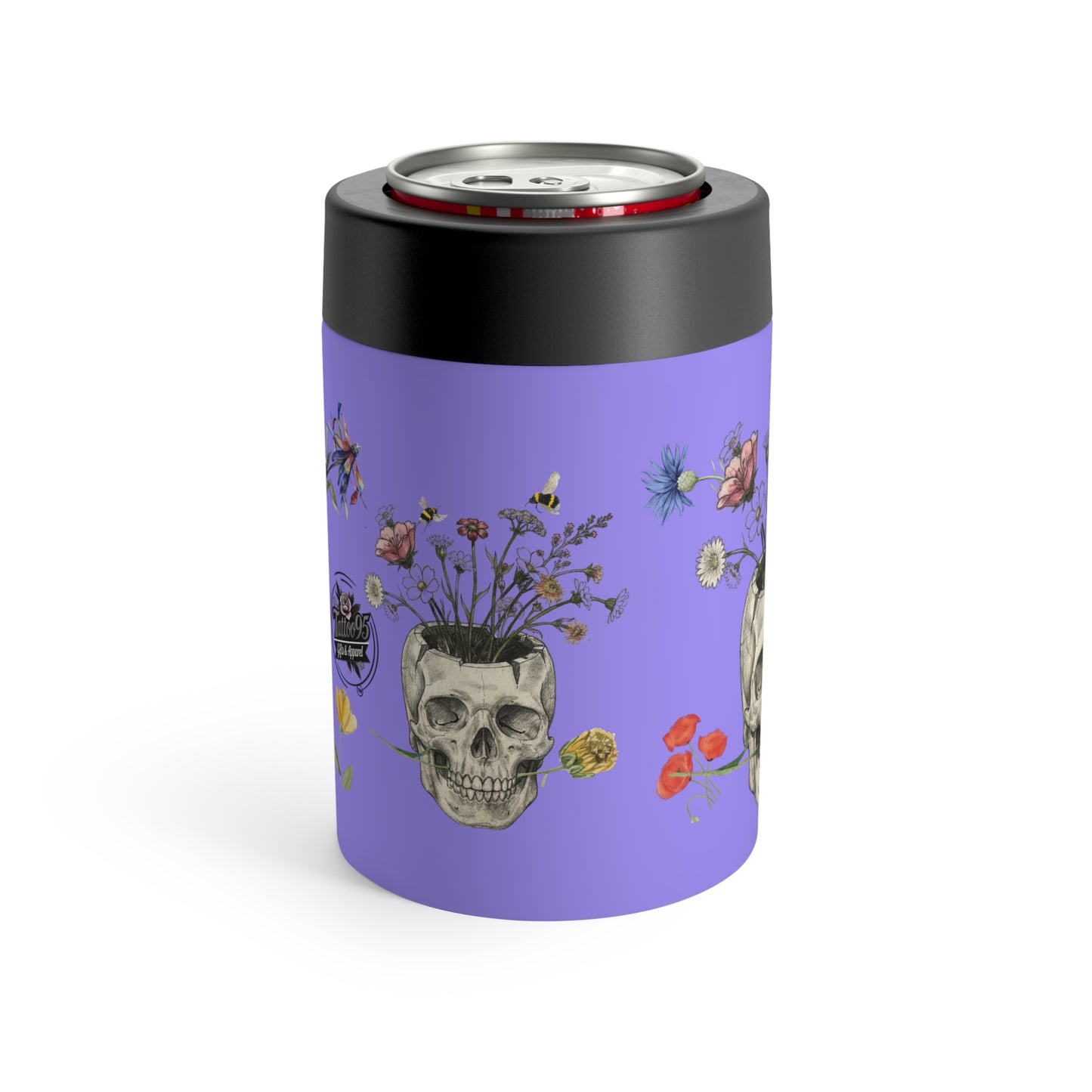 Floral Skull Planter - Can Holder — Insulated Stainless Steel 12oz Cooler
