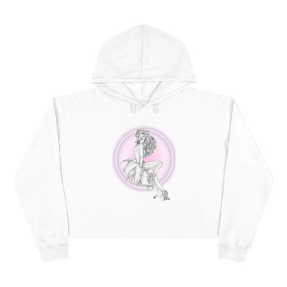 Pretty Bunny Vintage Artwork - Beauty Never Gets Old - Hoodie Cropped