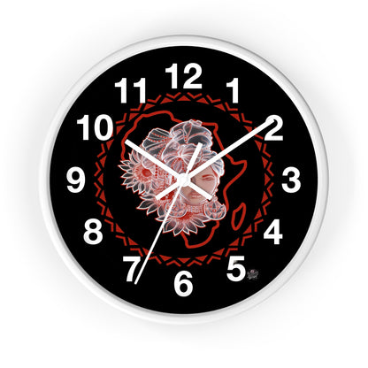 Sacred Beauty - Wall Clock Black Background