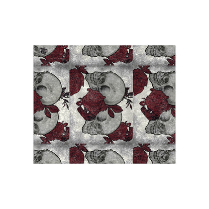Skulls and Roses  - Crushed Velvet Blanket