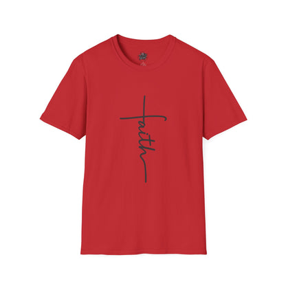Faith Script T-Shirt — Minimal Line Tattoo Design