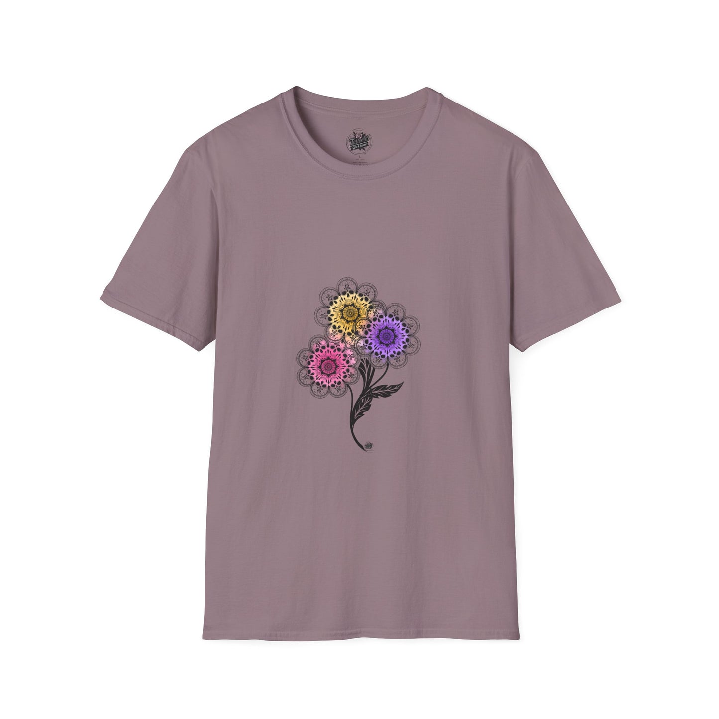 Skull Flower Mandala Trio - Paragon T-Shirt — Sugar Skull Back Medallion