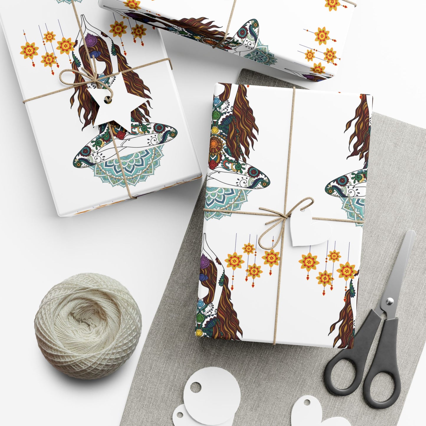 Yoga Goddess Meditation Lotus Mandala - Gift Wrapping Paper