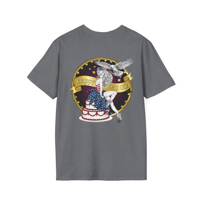 Eagle Tattoo T-Shirt with Flag & Lady Liberty – Happy 250th Birthday USA