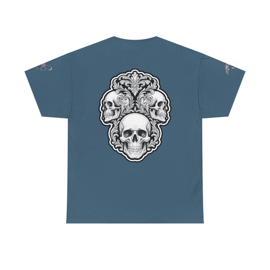 Skulls Filigree - Indigo Blue T-Shirt