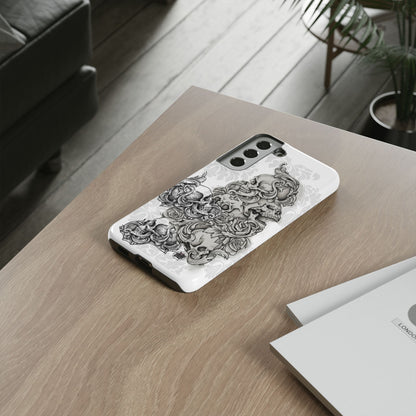 Cascading Skulls - Tough Phone Cases Available in most Galaxy series.