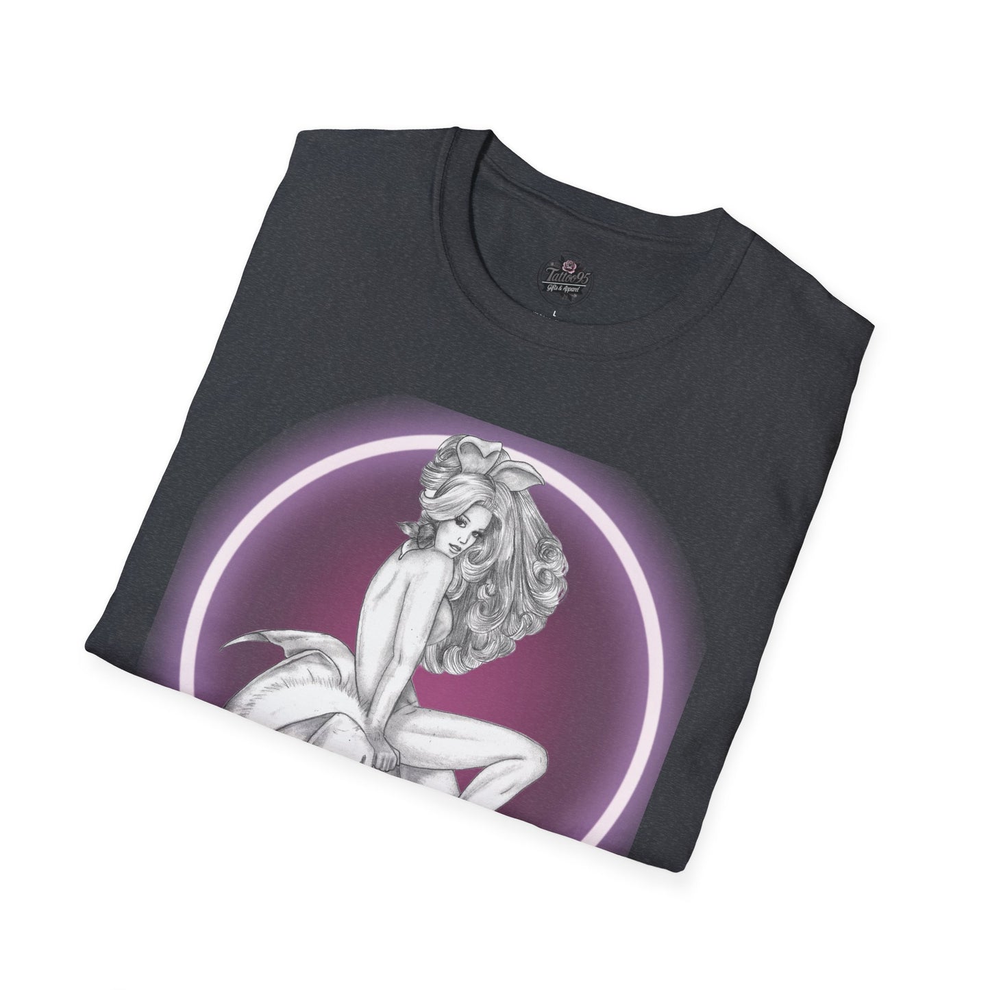 Pretty Bunny Vintage Artwork - Unisex Soft-Style T-Shirt